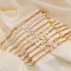 Copper Gold Plated Vintage Style Plating Inlay Heart Shape Butterfly Rectangle Zircon Bracelets