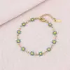 Wholesale Water Plating 18K Gold Plated Flower Stainless Steel Basic 304 Stainless Steel Bracelets