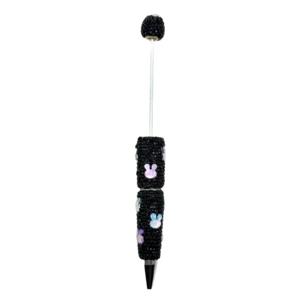 Wholesale Cute mocha rabbit full drill pen diy colorful flash diamond beaded pen cross-border hot heavy industry gift pen in stock