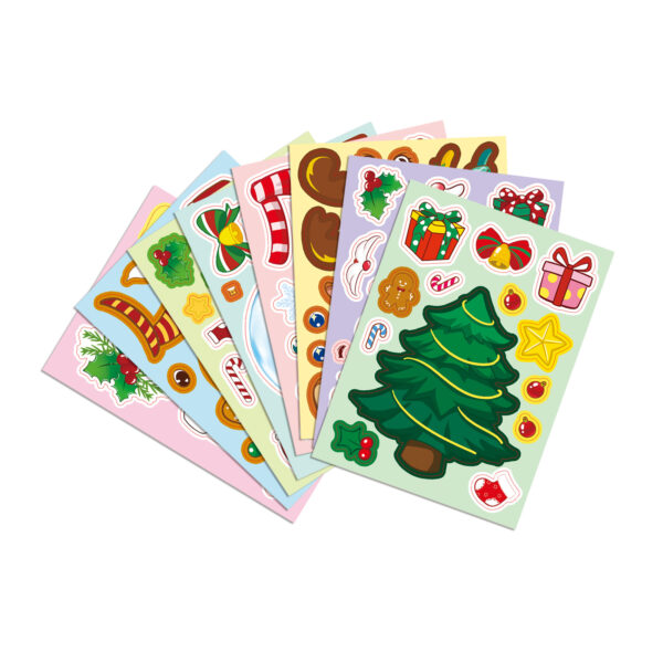 Wholesale 8/Pack Christmas Face Changing Stickers