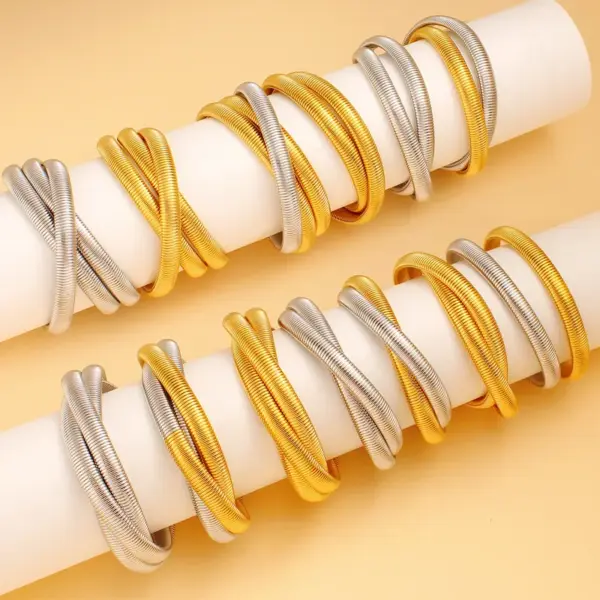 Wholesale PVD Coated 18K Gold Real Gold Plated Geometric 304 Stainless Steel 316 Stainless Steel Hip-Hop Simple Style Commute Waterproof Non Tarnish Bracelets Earrings Necklace