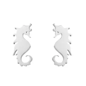 Seahorse Ear Studs / Steel Color