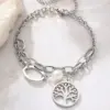 Wholesale Modern Style Classic Style Life Tree 304 Stainless Steel Stainless Steel Bracelets In Bulk