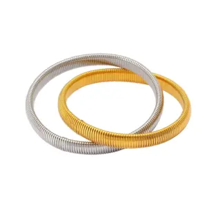 Ck71 Independent Double Ring (Gold-Steel) 8mm