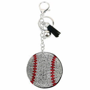 Wholesale New creative gifts, hot drill, hot figure and diamond-encrusted baseball keychain, small souvenirs for moving events