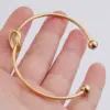 Wholesale PVD Coated 18K Gold Real Gold Plated Solid Color Stainless Steel Basic Classic Style Waterproof Non Tarnish 304 Stainless Steel Bangle