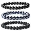 Wholesale Ethnic Style Solid Color Natural Stone Agate Beaded Bracelets