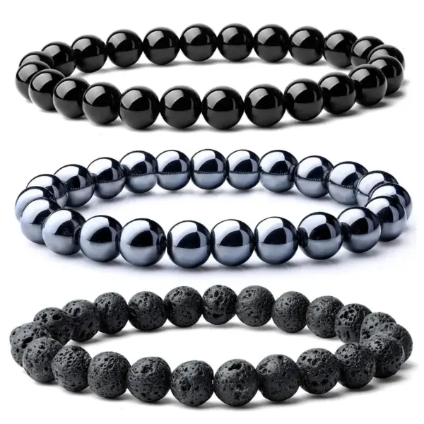 Wholesale Ethnic Style Solid Color Natural Stone Agate Beaded Bracelets