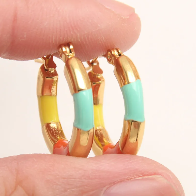 Wholesale 1 Pair IG Style Simple Style Round Plating 304 Stainless Steel Gold Plated Earrings