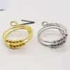 Retro Round Stainless Steel Copper Rings 1 Piece