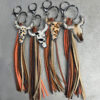 oly-beb79472a08f264e34e5981e9ea3c566 Wholesale Western style bull head tassel animal print leather keychain