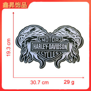 Heated hot melt glue*grey*letter wings*motorcycles*height 19.3*30.7cm