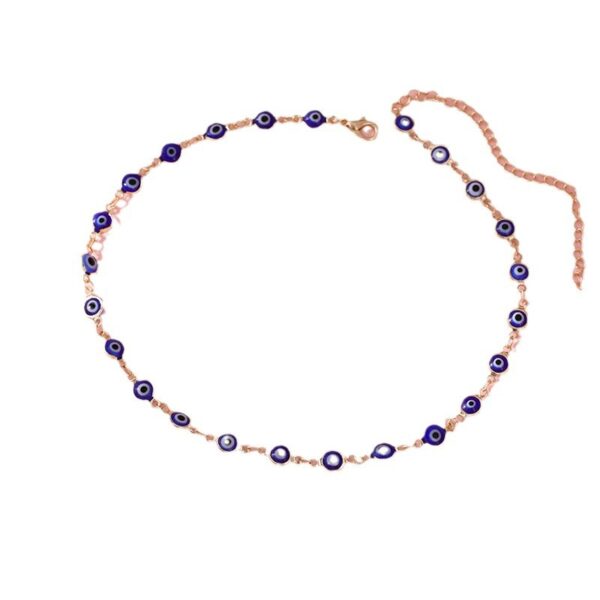 Wholesale European and American Cross-border Jewelry Devil's Eye Necklace Women's Fashion Light Luxury Niche Personality High-end Necklace Chain