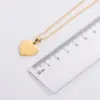 Wholesale Ion Plating (IP) 18K Gold Plated Heart Shape 304 Stainless Steel Sweet Simple Style Waterproof Non Tarnish 304 Stainless Steel Pendant Necklace
