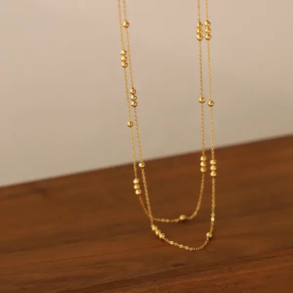 Wholesale 201 Stainless Steel Gold Plated Casual Simple Style Plating Round Pendant Necklace