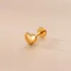 1 Piece Lip Rings Fashion Heart Shape Snake 316L Stainless Steel Plating