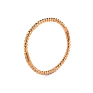 14-B-3 Rose Gold round Beads Bracelet