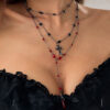 oly-bed1cbcfc77ede1652ae1da899fc1ebf Wholesale Dark Gothic Halloween Layered Blood-Dripping Cross Pendant Necklace