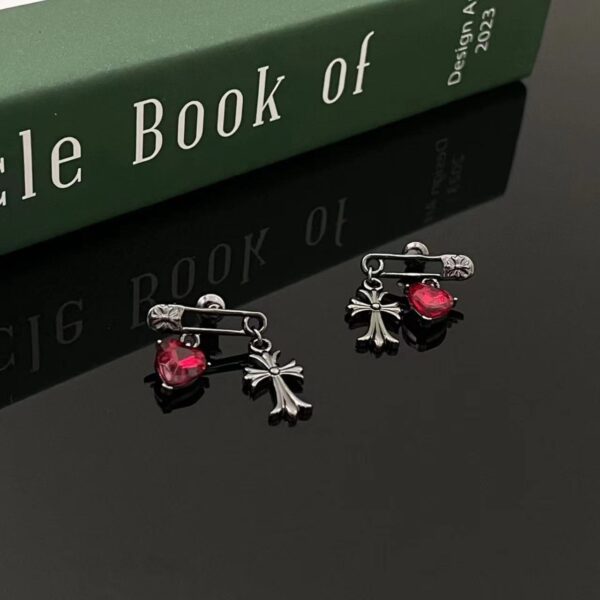 oly-bed54d17ea0192d9ab493c2e3cbd47f0 Wholesale Dark Cross Love Earrings Women's Light Luxury High-end Temperament Atmospheric Unique Exquisite Earrings 2024 New