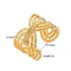 Wholesale Ig Style Classic Style Geometric Copper Plating 18k Gold Plated Open Rings