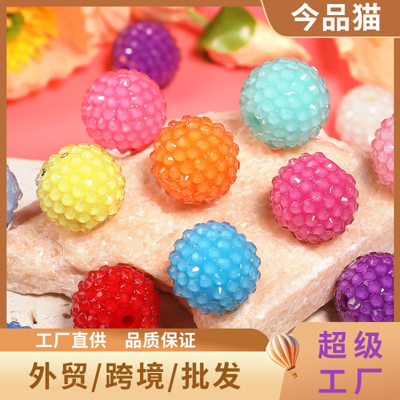 Wholesale Colored full-hole ill ball bead string
