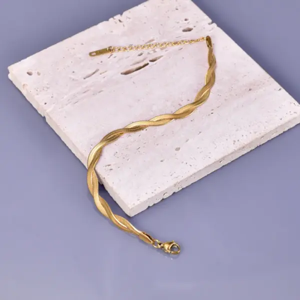 PVD Coated Real Gold Plated 18K Gold Ft 304 Stainless Steel Titanium Steel Casual Waterproof Non Tarnish 304 Stainless Steel Titanium Steel Bracelets