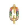 Wholesale Fashion Geometry Pattern Inlaid Copper Zircon Ring Wholesale