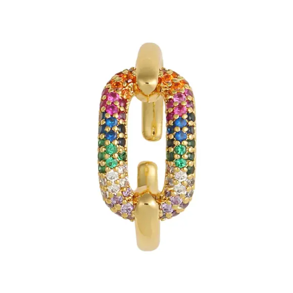 Wholesale Fashion Geometry Pattern Inlaid Copper Zircon Ring Wholesale