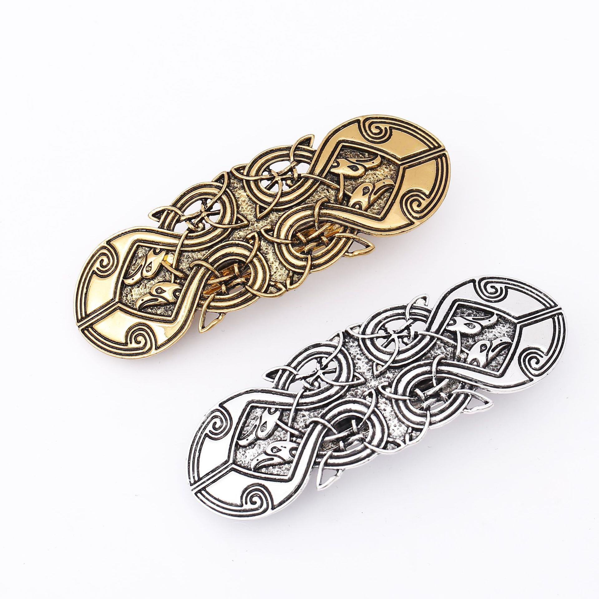 Wholesale 2024 New pular Retro Hairpin Ancient Coat Alloy Headwear Women's Antique Spring Clip European and American Fashion Top Clip Hair Aessories