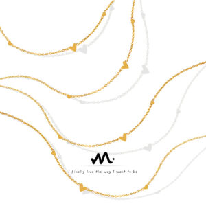 P647-steel color necklace -40 5cm
