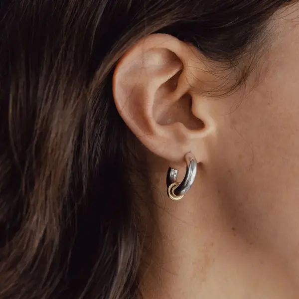 PVD Coated Real Gold Plated C Shape 304 Stainless Steel Simple Style Classic Style Waterproof Non Tarnish Ear Studs