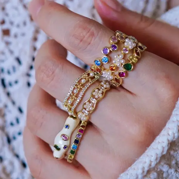 Wholesale Heart Shape Copper Romantic Simple Style Classic Style Rings