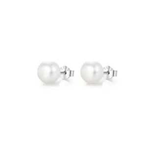 5mm White Pearl / 925 Silver