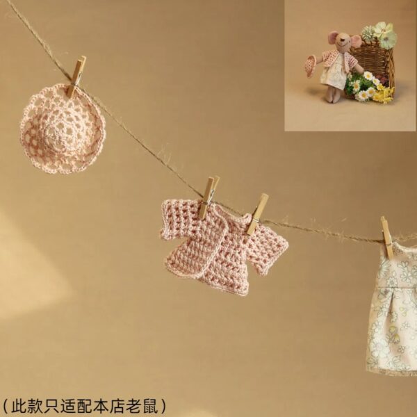 Wholesale 12 points doll Maileg mouse clothes bjd doll accessories toy doll sweater coat + hat set