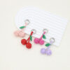 Wholesale Exquisite PU cherry shoe hanging ball pendant keychain bag charm
