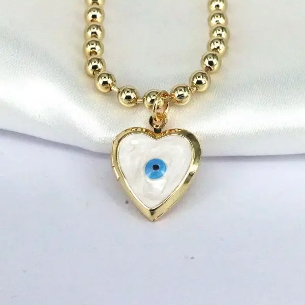 Wholesale Elegant Hip-hop Vintage Style Eye Copper Plating Gold Plated Pendant Necklace