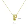Wholesale Copper 18K Gold Plated Simple Style Letter Plating Pendant Necklace