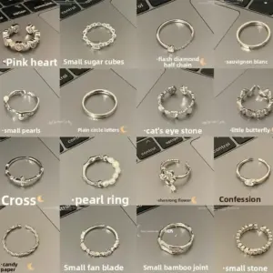 Copper Zircon Heart Shape Rings