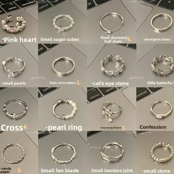 Copper Zircon Heart Shape Rings