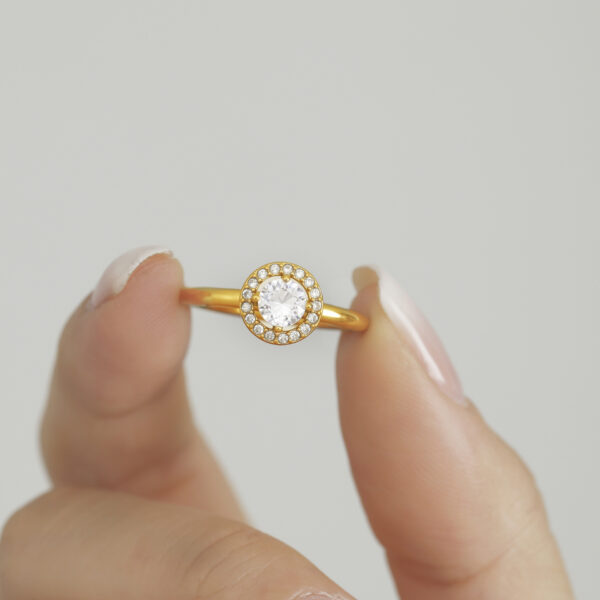 Wholesale Xinyixin Stainless Steel Side Opening 5A Zircon Flash Diamond Ring PVD Electroplated Finger Ring Light Luxury Jewelry Accessories