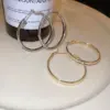 oly-bf205d61fc12e3a88b013aa0f474bdfc Wholesale 1 Pair Simple Style Round 304 Stainless Steel 18K Gold Plated Earrings