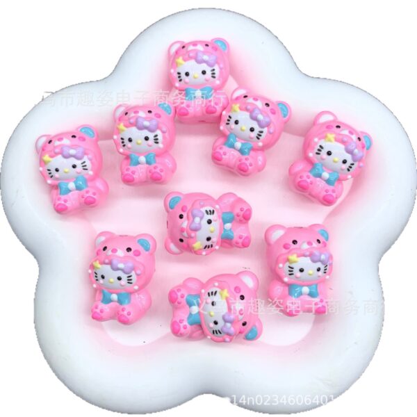 Wholesale Pink cartoon cat beaded bracelet