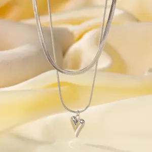 Double-Layer Heart-Shaped / Steel Color