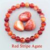 Wholesale European and American Cross-border Explosions 8mm Rose Natural Stone Amazon Tiger Eye Crystal Elastic Beaded Unisex Bracelet