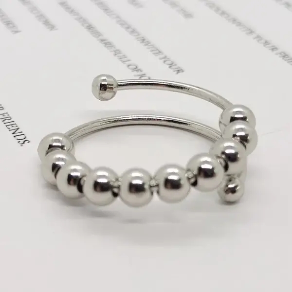 Retro Round Stainless Steel Copper Rings 1 Piece