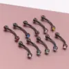 Wholesale Fashion Geometric Stainless Steel Inlay Ear Studs 1 Piece
