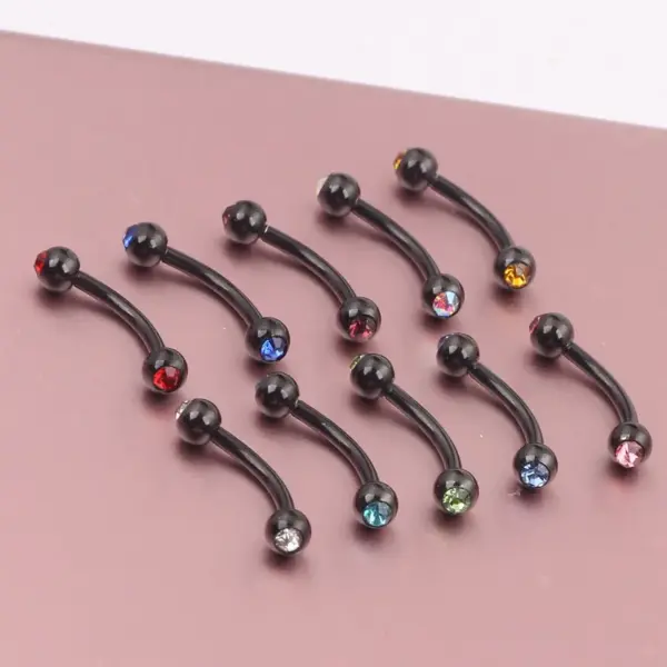 Wholesale Fashion Geometric Stainless Steel Inlay Ear Studs 1 Piece