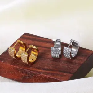 Wholesale 316 Stainless Steel PVD Coated Geometric Earrings For Women's