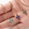 Wholesale Simple Style Cross Stainless Steel Titanium Steel Plating Inlay Rhinestones Pendant Necklace 1 Piece