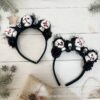 Wholesale Black Rose Skull Hairband